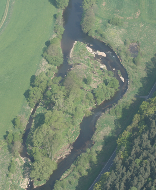 German comparison restoration site: river Lahn, photo: ©Lorenz